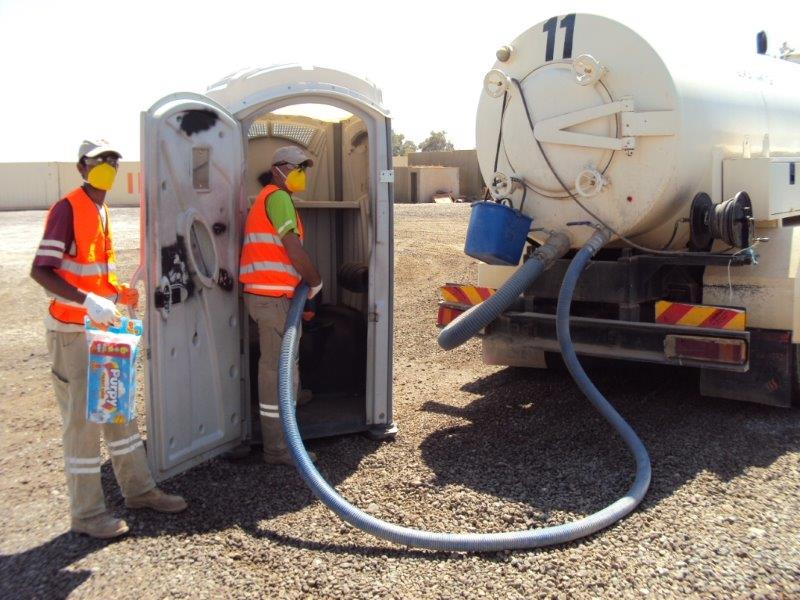 PORTABLE LATRINE CLEANING SERVICE Gurhan Construction Logistics