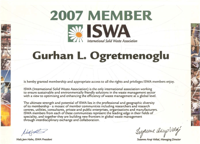 gurhan ISWA certificate